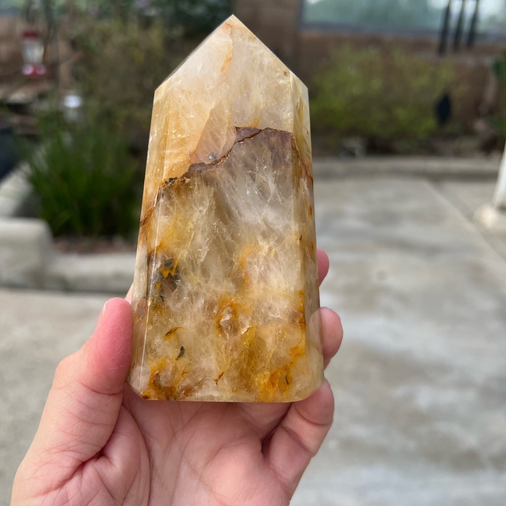 Golden Healer Quartz Crystal Tower